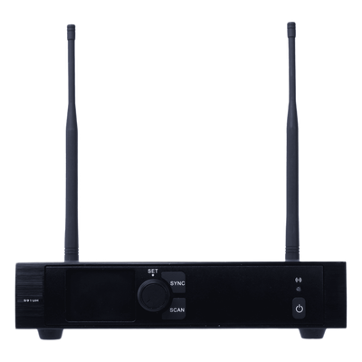 Receptor Inalámbrico / U-Band 540-690 MHz / Modulación PI/4-DQPSK / Pantalla TFT-LCD 2.2″ / Salida Balanceada XLR y BNC / Encripción de Audio / Escaneo de Frecuencia