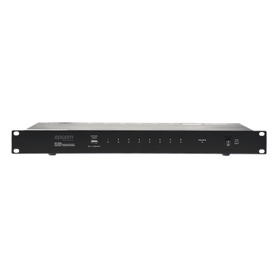 Secuenciador de Potencia / 8 Canales / Retraso 1 s / 6000 W Total / 10 A por Canal / Activación Remota 24 VCD / Rack 19″ (1.7 ft)