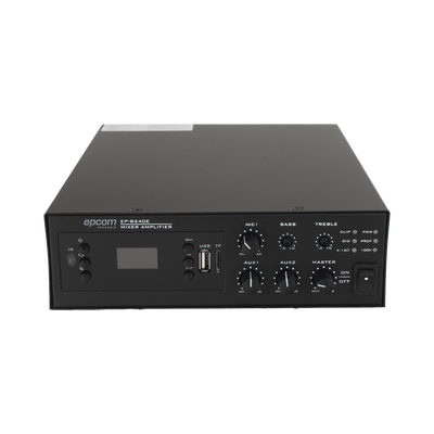 Amplificador Digital Mini MP3 / 240W / Bluetooth / FM Radio / Entrada XLR Phantom 48V / Salida 100V / 4-16 Ohms