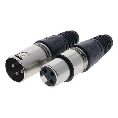 Kit Conector XLR / Macho + Hembra / Cable 3.5-8.0 mm / 16 A por Contacto / Soldadura / -30 °C a +80 °C