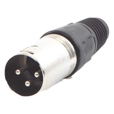 Conector XLR / 3 Pines Macho / Rango Térmico -30°C a +80°C / Corriente 16 A / Diámetro Cable 3.5-8.0 mm