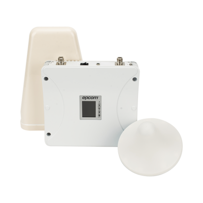 Amplificador de Señal Celular / 5 Bandas Simultáneas / 700-2600 MHz / Cobertura hasta 900 m² (9687.5 ft²) / Ganancia 70 dB / Multiusuario / -10°C a +55°C