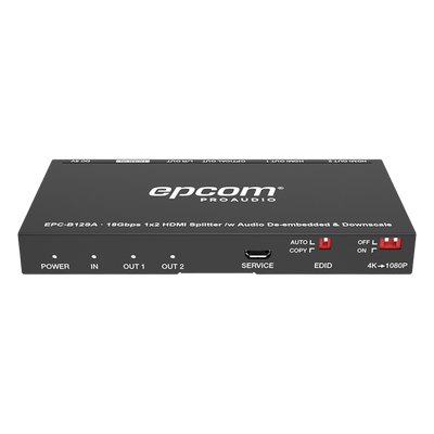 Splitter HDMI / 1×2 Distribución Simultánea / 4K@60Hz 4:4:4 HDR / Extractor de Audio Óptico y Analógico / Down-Scaler 4K a 1080p / 18 Gbps / HDMI 2.0b