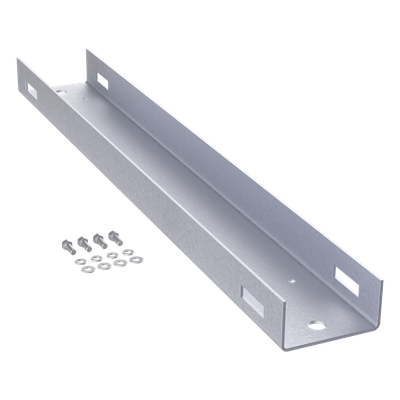 Montaje de Poste / 900 mm (18 UR) / Aluminio / RAL 9005 / 19 in / 2.95 ft de alto