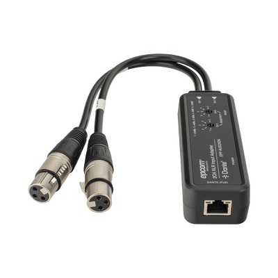 Extensor de Audio / 2 Canales XLR Balanceada/No Balanceada / Salida Digital Dante® / Latencia 1/2/5 ms / Ancho de Banda 100 Mbps / PoE y USB-C