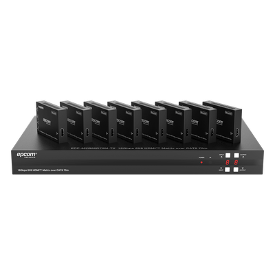 Matriz HDMI / 8×8 / 4K@60Hz 4:4:4 / 8 Salidas HDMI + 8 CAT / Extensión 70 m (229.7 ft) / HDR10 / Dolby Vision / Control Web