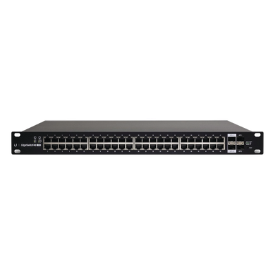 Switch Administrable / 48 Puertos Gigabit / PoE+ y PoE Pasivo 24V / 500W / 2 SFP+ 10G / Switch Fabric 140 Gbps