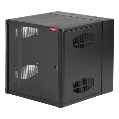 Gabinete de Pared 19 UR / 600mm Ancho (1.97ft) / 637mm Profundidad (2.09ft) / Ventana de Seguridad / Rieles Roscados #10-32