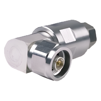 Conector RF N Macho / Ángulo Recto / IP68 / 50 Ω / 0–10200 MHz / Cable 1/2″ (12.7 mm) / 500 Ciclos