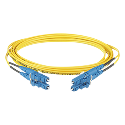 Jumper de Fibra Óptica / Monomodo OS2 9/125 / LC-LC Duplex / OFNR Riser / 1 m (3.28 ft) / Amarillo