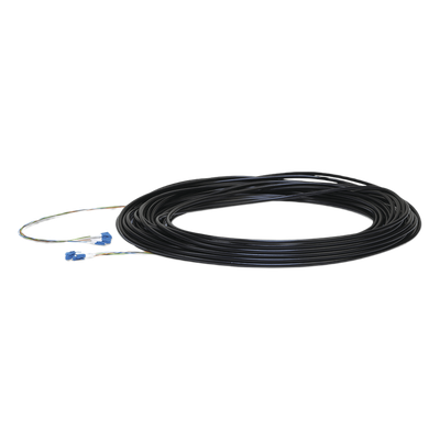 Cable de Fibra Óptica Monomodo / 60 m (196.9 ft) / 6 Hilos G.657.A2 / Conectores LC / IP67 / Cubierta Acero-Kevlar