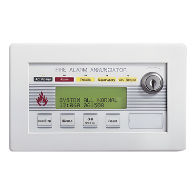 Anunciador Remoto de Incendio / LCD Retroiluminado 80 Caracteres / Puerto EIA-485 / Hasta 32 Unidades por Panel / Alimentación 24 VCC