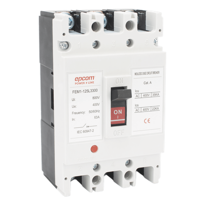 Protector Térmico Trifásico / 50 A / 690 V CA / Capacidad de Ruptura 125 A / Conductores 50 mm / -5°C a +40°C