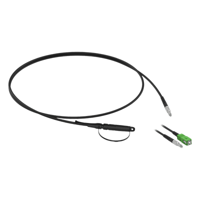 Cable Drop Óptico Preconectorizado / Conectores MH1A y SC/APC / Fibra G.657.B3 3 mm / 200 m (656.2 ft) / Resistencia 500 N / -40°C a +75°C