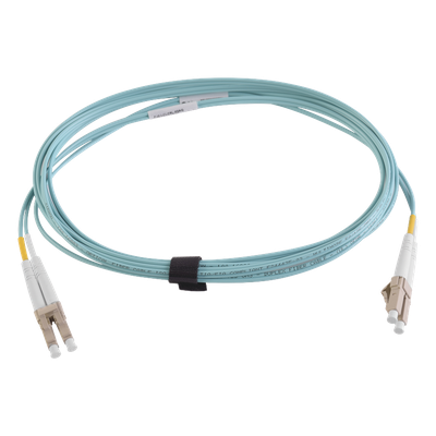 Jumper de Fibra Óptica / Multimodo 50/125 OM3 / LC-LC Duplex / OFNR / 5 m (16.40 pies) / Color Aqua