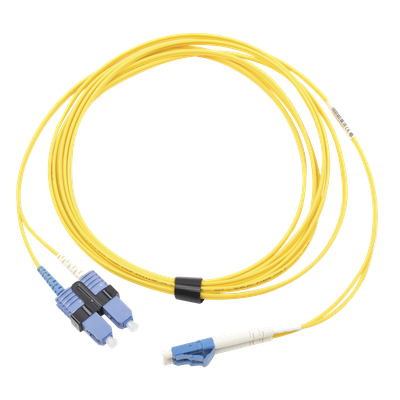 Jumper de Fibra Óptica Monomodo / LC/UPC-SC/UPC Duplex / OS2 / OFNR / 10 m (32.81 ft) / Amarillo