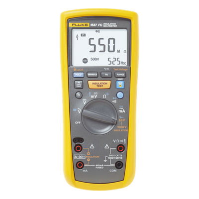 Multímetro de Aislamiento / 0.01 MΩ – 2 GΩ / Prueba 50V – 1000V / True RMS / Detección Automática 600V CA/CC / Memoria Integrada / Compatible con App de Conectividad