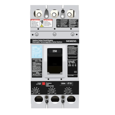 Interruptor Termomagnético / 3 Polos / 250 A / 600 V CA / Capacidad Interruptiva 35 kA / Zapatas de Compresión
