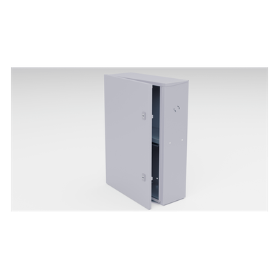 Gabinete para Baterías / Acero Galvanizado / 2 Unidades / Montaje en Poste / Exterior IP / 700 mm (2.3 ft) x 208 mm x 505 mm