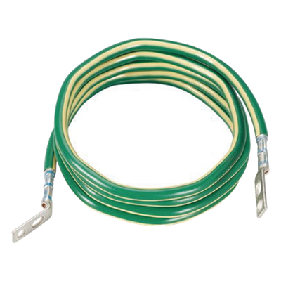 Jumper para Aterrizaje de Equipos / 6 AWG / 2.4 m (7.9 ft) / Terminal 45° y Terminal Recta / Cobre / TIA-607-C