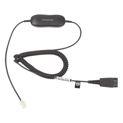 Cable QD a RJ-9 / Conexión Universal Auricular-Teléfono / 8 Posiciones de Ajuste / Diseño Enroscado Profesional