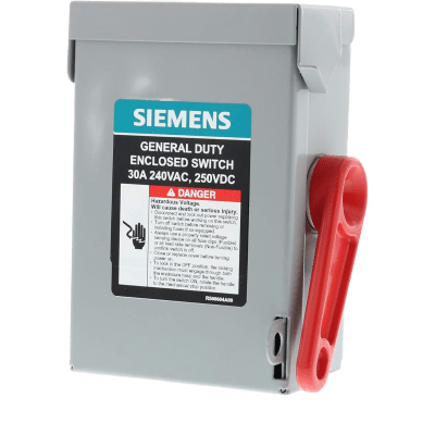 Interruptor de Seguridad / 240Vca / 3 Polos / 30A / NEMA 3R / Sin Portafusibles / 0.91 kg / 2 pies