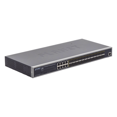 Switch Administrable Capa 2 / 24 Puertos SFP Gigabit / 8 Puertos Combo RJ45 / Fuente Redundante / 35.7 Mpps