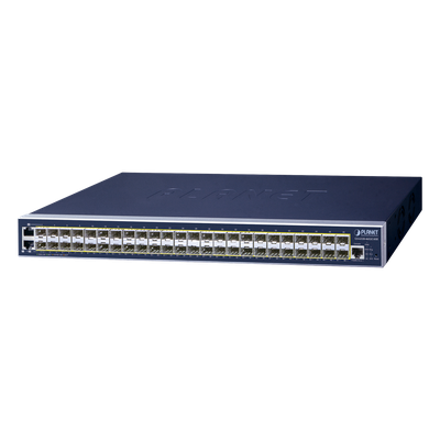 Switch Administrable L3 / 48 Puertos SFP 100/1000 Mbps / 4 Puertos SFP+ 10G / Enrutamiento IP / 176 Gbps