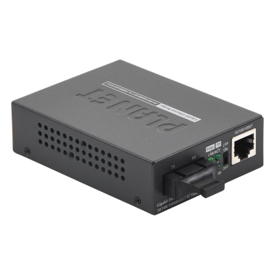 Convertidor de Medios / 1000 Mbps / Fibra Multimodo / 550 m (1804.5 ft) / Conector SC / LFP Configurable
