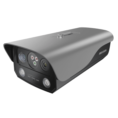 Cámara IP Térmica de Detección de Incendios / 4 Megapixel Óptico + 1 Megapixel Térmico / Alcance de Llama 50 m (164 ft) / Rango Térmico 0 a 400 °C / IP66 / WDR 120 dB