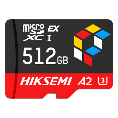 Tarjeta microSD Express / 512 GB / 900 MB/s Lectura / 620 MB/s Escritura / PCIe Gen 3×1 + NVMe / U3 A2 EX / -25°C a 85°C (-13°F a 185°F)