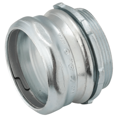 Conector de Compresión para Conduit EMT / Acero Galvanizado / 2-1/2 Pulgadas / Pared Delgada / Hermético al Concreto / 600V / Certificado UL y CSA