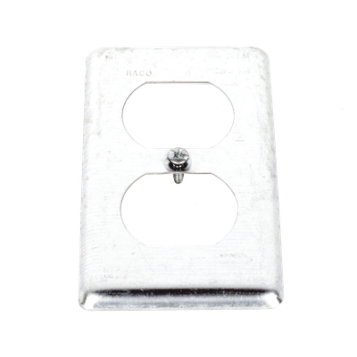 Tapa Metálica para Receptáculo Dúplex / 4.188 x 2.313 in / Cajas de Mano y Placas de Pared