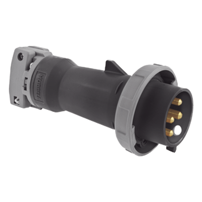 Enchufe Macho Pin and Sleeve / 60 A / 600 VCA / Trifásico 3 Polos 4 Hilos / IP67 / -40 °C a 75 °C