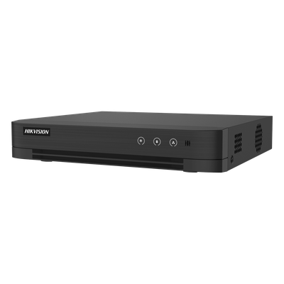 DVR Pentahíbrido / 8 Canales TURBOHD + 8 Canales IP / 8 Megapixel (4K) / Audio Bidireccional / AcuSense / H.265+ / 1 Bahía HDD