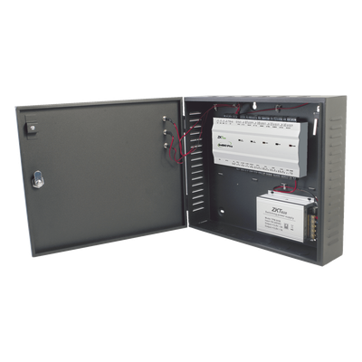 Controlador de Acceso 4 Puertas / 20,000 Huellas / 30,000 Tarjetas / TCP/IP / ADMS PUSH / Fuente 12V 5A / Gabinete