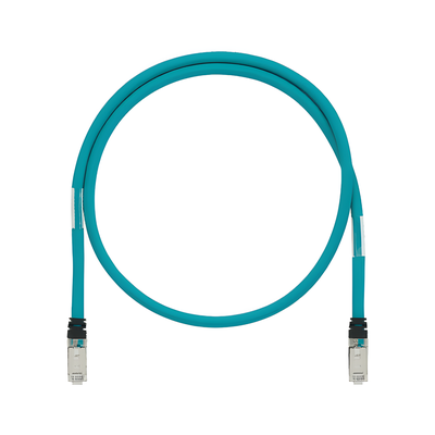 Patch Cord Industrial Cat6A / SF/UTP Blindado / 26 AWG / 600V / 3 m (9.84 ft) / Aqua