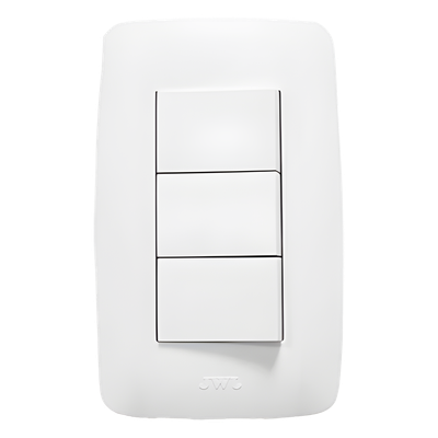 Apagador Triple Tipo Escalera / 127 V~ 60 Hz / 10 A / 4.6 x 3.1 x 1.2 in