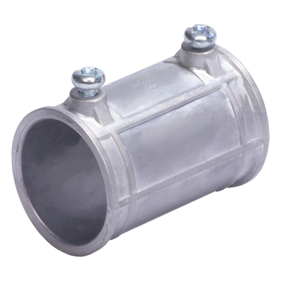 Cople Roscado Con Tornillo / 1 1/2″ (41 mm) / Acero Galvanizado / Espesor Pared 1.65 mm / NPT / Uso Interior Seco