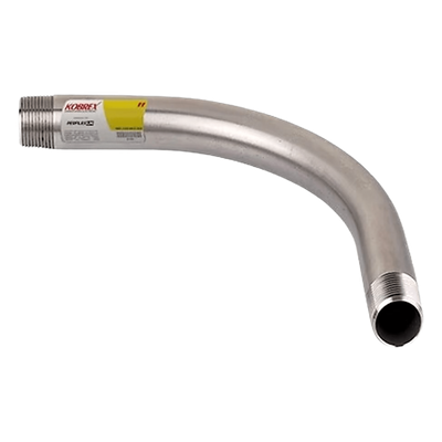 Codo para Conduit / Pared Gruesa 1″ / Galvanizado en Zinc / Rosca Cónica / Etiqueta Amarilla