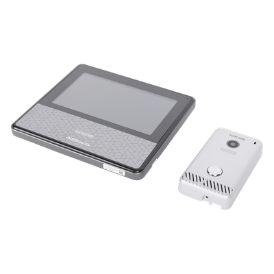 Kit de Videoportero IP / Monitor Wi-Fi / Apertura Remota por App / Alimentación 110 VCA / Diseño Compacto