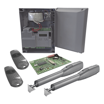 Kit de Operadores para Puertas Abatibles / 3 m (9.8 ft) / 400 kg / 24 VCC / IP54 / Uso Intensivo