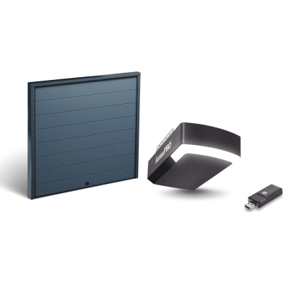 KIT COMPLETO Incluye /Puerta D/ Garage / APDOORL 16×9 Pies / Lisa Linea Central / Insulada / Interfase ACCESSWIFI / Extension ACCESSEXTRAILC /Motor FS1000M / 1/2HP / Fuerte/Silencioso/Luz LED/Motor DC .