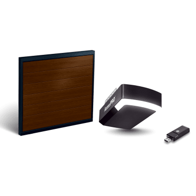 KIT COMPLETO Incluye /Puerta D/ Garage / APDOORB 18×8 Pies / Lisa Linea Central / Imitacion madera / Insulada / Interfase ACCESSWIFI / Motor FS1000M / 1/2HP / Fuerte/Silencioso/Luz LED/Motor DC .