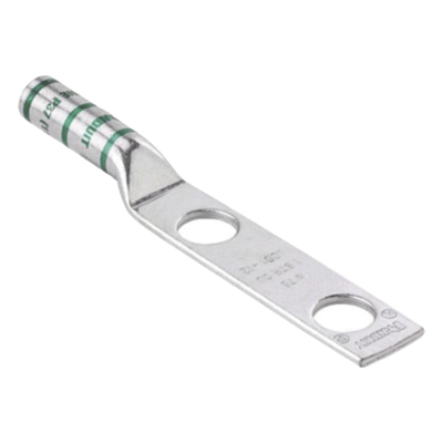 Conector de Compresión de Cobre / 2 Orificios 3/8 in / Calibre 2 AWG / Espaciado 25.4 mm (1 in) / Paquete 25 Pz