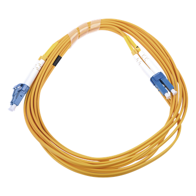 Jumper de Fibra Óptica / Monomodo 9/125 / LC/UPC-LC/UPC / PVC 2.0 mm / Dúplex / Amarillo / 3 m (9.84 ft)