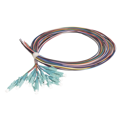 Kit de Pigtails / OM3 50/125 / LC Duplex / 2 m (6.56 ft) / 12 Piezas / Aqua