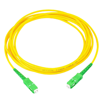 Jumper de Fibra Óptica / SC/APC a SC/APC / Monomodo OS1/OS2 / Simplex / 2 m (6.56 pies) / Forro PVC / 2 mm
