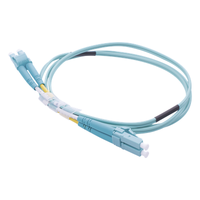 Jumper de Fibra Óptica / OM4 50/125 / LC-LC Dúplex / OFNR Riser / 2.0 mm / 1 m (3.28 pies)