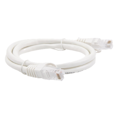 Cable de Parcheo UTP Cat6 / 1 Metro (3.28 Pies) / Blanco / 1 Gbps+ / RJ45